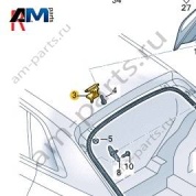 Петля крышки багажника справа 8U0827300F на Ауди Q6 E-tron 2024-2026