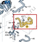 Шланг системы охлаждения VAG 06H121057BA