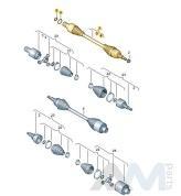 Приводной вал со ШРУСами левый (7-DSG, 4Motion) на Volkswagen Caravelle T6 (рестайлинг) 7LA407271E