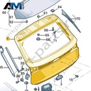 Крышка багажника VAG 3GJ827025 Volkswagen 2025-2026