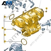 Впускной патрубок VAG 0XW129565