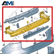 Кронштейн бампера Volkswagen T-Roc Cross 2019-2024 2GM807305
