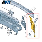 Панель крепления заднего фонаря Volkswagen id3 2020-2024 10A813328