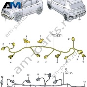 Жгут проводов для бампера Volkswagen T-Roc Cross 2019-2024 2GM971095