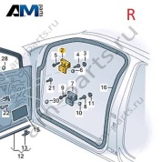 Петля передней двери верхняя правая 5H0831402A для Volkswagen Golf 8 2019-2026