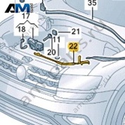 Трос капота передний (короткий) VAG 3CG823531 на Volkswagen 2021-2026