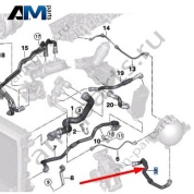 Шланг от помпы к бачку BMW X3 (G01) 2017-2024 30d (B57) 17128577058