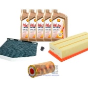 Комплект фильтров для ТО-1/3 Audi Q3 (2011-2018) 2.0TFSI с маслом Shell 0W30