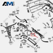Кожух заднего бампера AMG прав A2228850300 на Mercedes S-class W222