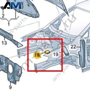 Шумоизоляция лонжерона Volkswagen T-Roc 2018-2024 2GA864725B