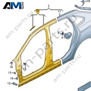 Отрезная деталь - стойка A с порогом Volkswagen Taigo 2022-2024 2G7809836
