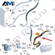 Трубка кондиционера от компрессора к разъему Mercedes W223 AMG S63 (M177) A2238309106