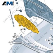 Шумоизоляция капота 8Y0863825 для Audi A3 (8Y) 2020-2026