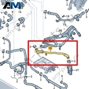 Трубка ОЖ с шлангом ОЖ Volkswagen id3 2020-2024 1EA121055D