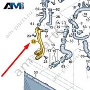 Трубопровод системы охлаждения Audi A6 (C7) 2015-2018 4G0145931G