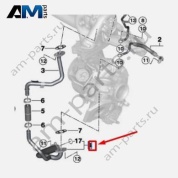 Трубопровод стока масла турбонагнетателя BMW 7 серия (G11/G12 LCI) 2019-2022 730d (B57P) 11428596248
