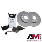 Передние диски и колодки Ауди А3 (8V) 1.2TSI
