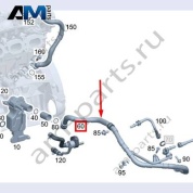Вентиляционная трубка при полной нагрузке  Mercedes E300 W213 (M274 E20) A2740183701