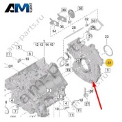 Задняя крышка коленвала Porsche Cayenne (2017-2024) 95810317310