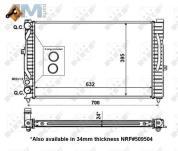 Радиатор охлаждения двигателя NRF (56127) на Volkswagen Passat B5 (1997-2005) 1.8T