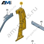 Внутренняя часть стойки В Volkswagen AMAROK 2013-2016 2H5809224A