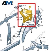 Боковина (внутренняя часть) Volkswagen id4/id5 2021-2024 11E809405