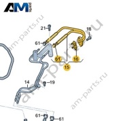 Трубка ОЖ с шлангом ОЖ VAG 04C122447B