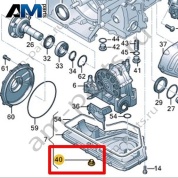 Резьбовая пробка с уплотнительным кольцом VAG 0BZ398359A