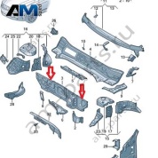 Передняя перегородка Volkswagen Тигуан 5Q1803155B