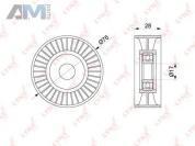 Ролик натяжного механизма LYNX для Mercedes E200 1.8 л. (163 л.с.) PB-5218