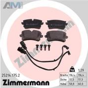 Задние тормозные колодки (ZIMMERMANN) 25214.175.2 для  Porsche Macan (2014-2018)