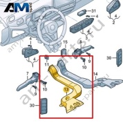 Дефлектор пространства для ног Volkswagen id3 2020-2024 1EA819805