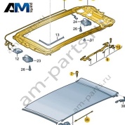 Рама с приводом подъемно-сдвижного люка Volkswagen T-Roc 2018-2024 2GA877049A