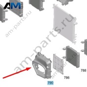 Воздуховод радиатора слева Mercedes GLS AMG 63 (M177) A1675053300