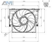 Вентилятор системы охлаждения (NRF) 47956 для BMW 3 серии F30 2012-2015 318i