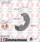 Тормозной барабан ZIMMERMANN 100.1649.20  Skoda Mk2 (2007-2014)