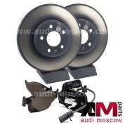 Передние диски и колодки Ауди А4 (B9) 1.4-2.0TFSI