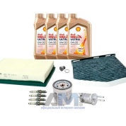 Комплект фильтров для ТО-4 Caddy 1.4TSI 2015-2021 с маслом Shell 0W30