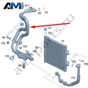 Масляная магистраль к радиатору слева Mercedes C253 AMG GLC 63 (M177) A1675019000