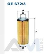 Масляный фильтр FILTRON (OE672/3) BMW 5 серия (F10) 525d