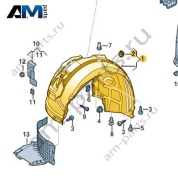 Подкрылок Audi A8 (D5) 2018-2024 4N0821191B