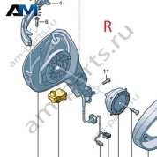 Фонарь подсветки зеркала справа 5HG945302 на Volkswagen Golf 8 2019-2026