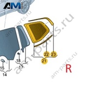 Стекло заднее правое с молдингом VAG 3GJ845298CNVB на Volkswagen 2025-2026