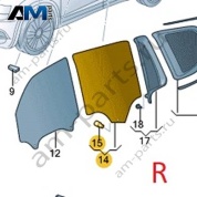 Стекло заднее правое VAG 3CC845026A Volkswagen 2021-2026