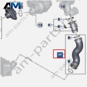 Патрубок наддува интеркуллер-коллектор BMW X3 (G01) 2017-2024 30d (B57) 11618584549