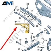Растяжка Audi Q7 (4M) 2016-2024 4M0806303
