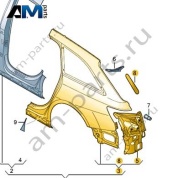 Отрезная деталь (боковина) Audi A6 (C8) Avant/Allroad 2019-2024 4K9809838A