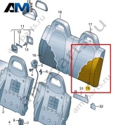 Наполнитель спинки Volkswagen Scirocco 2015-2018 1K8885775H