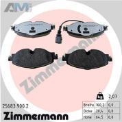 Передние керамические тормозные колодки ZIMMERMANN 25683.900.2 Audi A3 (8V) 2012-2020