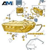 Светодиодная фара с матричным модулем правая Audi Q7 (4M) 2016-2024 4M0941784